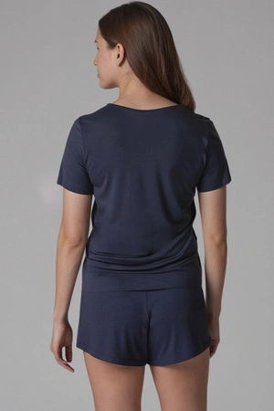 Vivisence 2042 Nocna komplet koszulka + szorty, granatowy