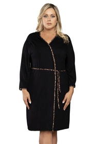 Italian Fashion Eila r.3/4 Nocna szlafrok, czarny