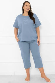 Italian Fashion Ksara kr.r. sp.3/4 Nocna piżama, stalowy