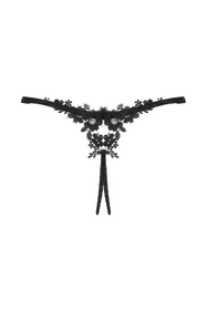 Obsessive Celia Noir crotchless thong Majtki stringi otwarte, czarny