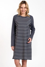 Italian Fashion Oda dł.r. Nocna koszula, druk/grafit