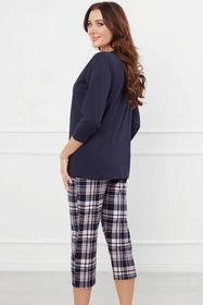 Italian Fashion Dona r.3/4 sp.3/4 Nocna piżama, granat/druk