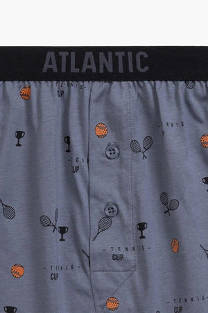 Atlantic 2MBX-052 2-pak Majtki bokserki, czarny/niebieski