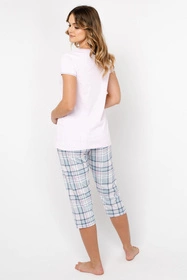 Italian Fashion Glamour kr.r. sp.3/4 Nocna piżama, j.róż/druk