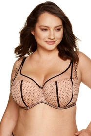 Gorteks Clio/B4 Biustonosz usztywniany, beżowo-czarny