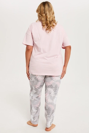 Italian Fashion Dracena kr.r. dł.sp. Nocna piżama, róż/druk