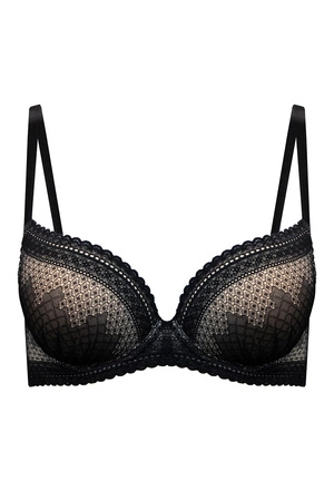 Vivisence 1041 Biustonosz push-up, beżowo - czarny