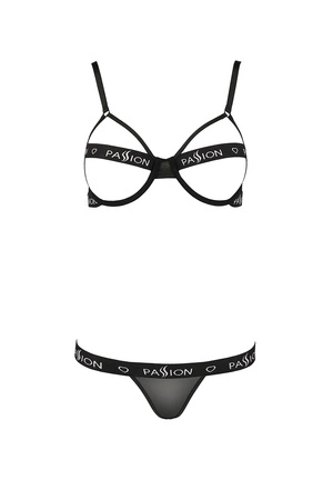 Passion Kyouka set Nocna komplet biustonosz + stringi, black