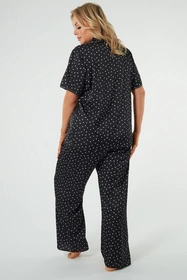 Italian Fashion Ria kr.r. dł.sp. Nocna piżama, druk/czarny