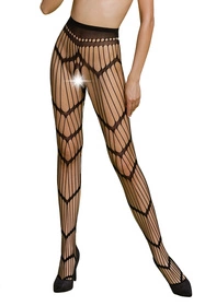 Passion ECO S006 Wyrób pończoszniczy pończochy z pasem, black