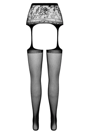 Passion S028 Wyrób pończoszniczy pończochy z pasem, black