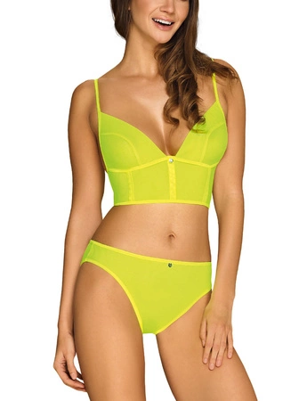 Obsessive Neonia set Nocna komplet koszulka + figi, żółty