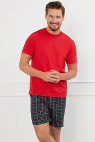 Italian Fashion Fogo kr.r. kr.sp. Nocna piżama, czerwony/druk