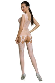 Passion ECO BS014 Body bodystocking, white