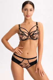 Bella Misteria 66-152 Tajemnica Bursztynu Biustonosz miękki, czarno-beżowy