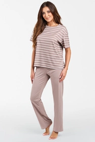 Italian Fashion Betty kr.r. dł.sp. Nocna piżama, druk/cappuccino