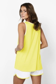 Italian Fashion Ossa sz.r. kr.sp. Nocna piżama, żółty/j.melanż