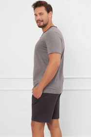 Italian Fashion Juliusz kr.r. kr.sp. Nocna piżama, zielony/c.melanż