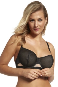 Lupo 2351 Biustonosz miękki, czarno-beżowy