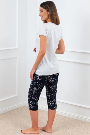 Italian Fashion Celestina kr.r. sp.3/4 Nocna piżama, j.melanż/druk