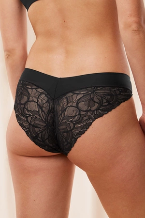 Triumph 10219711 Body Make-Up Illusion Lace Highleg Tai Majtki figi, 0004-black
