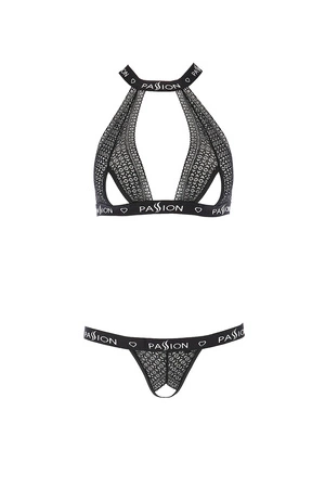 Passion Mirajane set Nocna komplet biustonosz + stringi, black