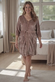 Vivisence 5011 Nocna szlafrok, beżowy