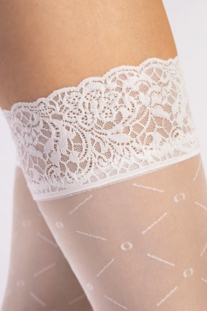 Fiore Enchante 20 DEN O4114 Wyrób pończoszniczy pończochy samonośne, off white