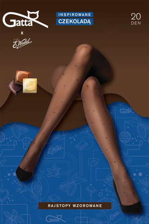 Gatta Tights 20 DEN Wyr�b po�czoszniczy rajstopy, dark choco