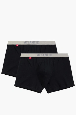 Atlantic 2BMH-012 2-pack Majtki bokserki, czarny