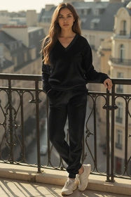 Vivisence 9202kmpl Komplet bluza+spodnie, czarny