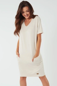 Italian Fashion Stella kr.r. Sukienka homewear, beż