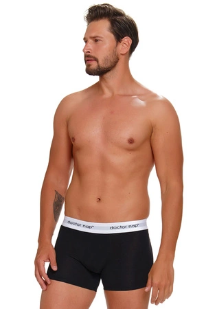 Doctor Nap BOX.5277 3-pack Majtki bokserki, black/melange/red
