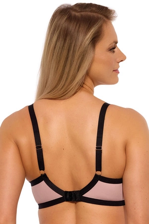 Gaia 1273 Aina Biustonosz półusztywniany, czarno-różowy