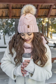 Vivisence 7014 Nakrycie głowy czapka, pudrowy róż