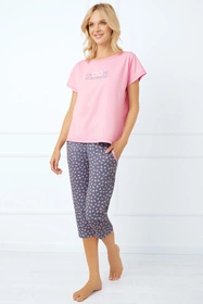 Italian Fashion Lotte kr.r. sp.3/4 Nocna piżama, róż/druk