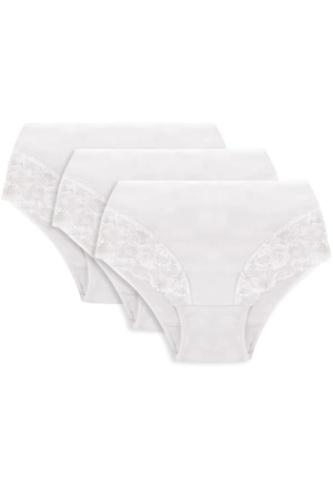 Vivisence 4008 3-pack Majtki wysokie figi, biały