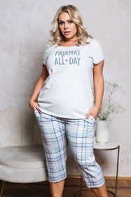 Italian Fashion Glamour kr.r. sp.3/4 Nocna piżama, j.melanż/druk