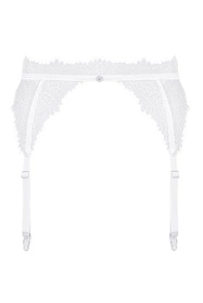 Obsessive Bianelle garter belt Pas do pończoch niski, biały