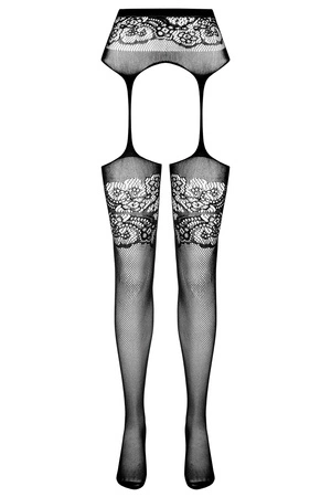 Passion S029 Wyrób pończoszniczy pończochy z pasem, black