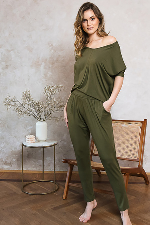 Italian Fashion Paramo kr.r. d�.sp. Dres homewear, khaki