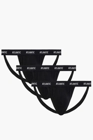 Atlantic 3BMP-1571 Jockstrap 3-pack Majtki slipy otwarte, czarny