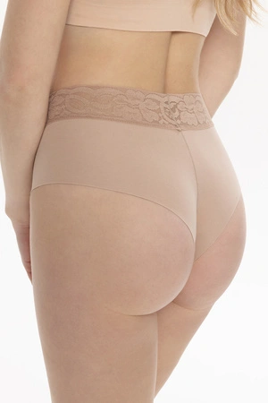 Julimex COTTON MOOD Brasil Majtki wysokie brazyliany, beżowy