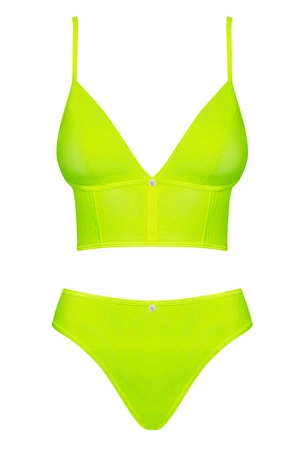 Obsessive Neonia set Nocna komplet koszulka + figi, żółty