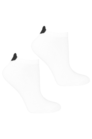 Moraj CSD170-151 Skarpety stopki, patt1-bia�y