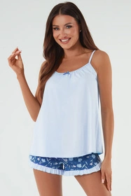 Italian Fashion Tulip ws.r. kr.sp. Nocna piżama, niebieski/druk