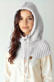 Vivisence 70110 Nakrycie głowy kaptur, jasny szary