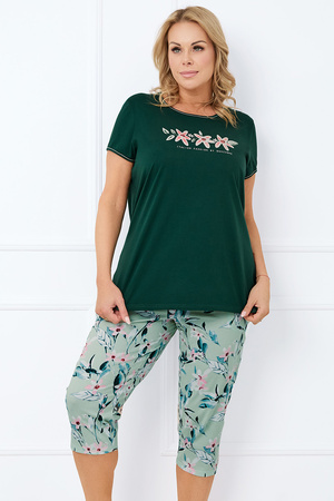 Italian Fashion Florisa kr.r. sp.3/4 Nocna pi�ama, c.zielony/druk