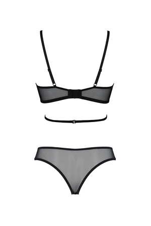 Avanua Carina set Nocna komplet biustonosz + stringi, black