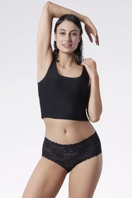 Julimex Bellie Maxi Majtki wysokie figi, czarny